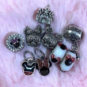 Mickey Minnie Mouse Charm Set